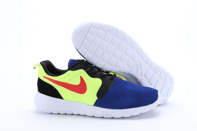 Nike Rosherun Hyp Prs Qs Bleu Chaussures Noir Jaune